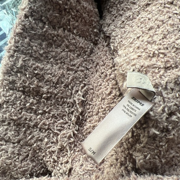 Skims Cozy Knit Loungewear Hoodie L/XL & Wide Leg Pants S\M Set Rose Clay - Picture 8 of 10